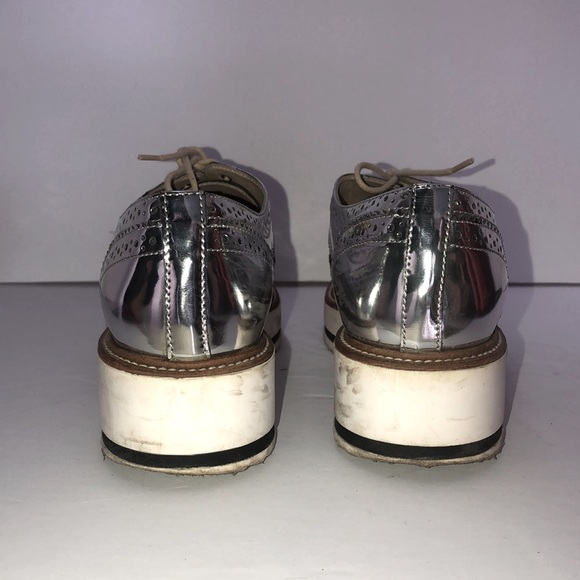 Metallic Platform Brogues Loafers - Picture 4 of 5